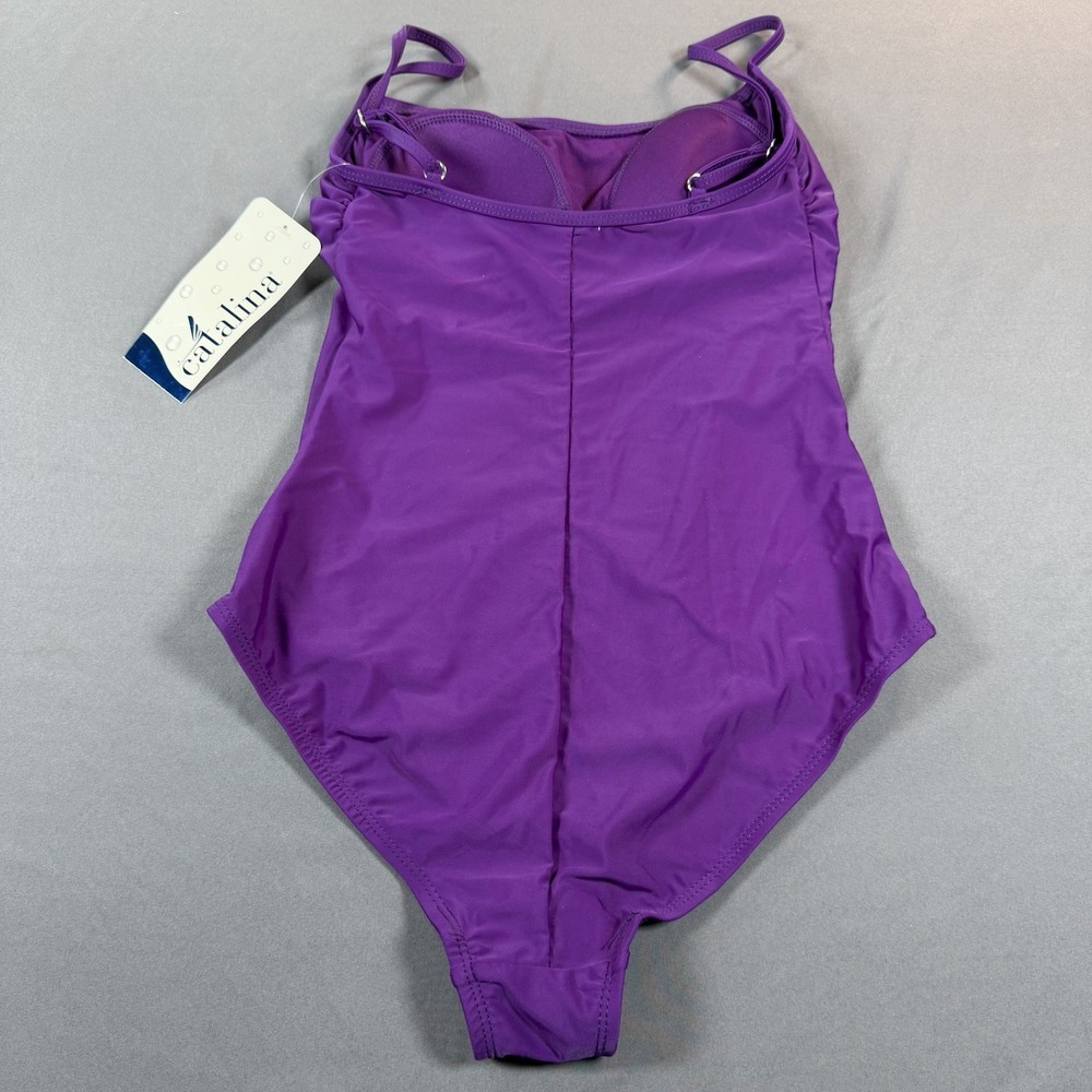 Catalina Women's One Piece Swimsuit Purple/Wine Size Medium New With Liner - Picture 6 of 6
